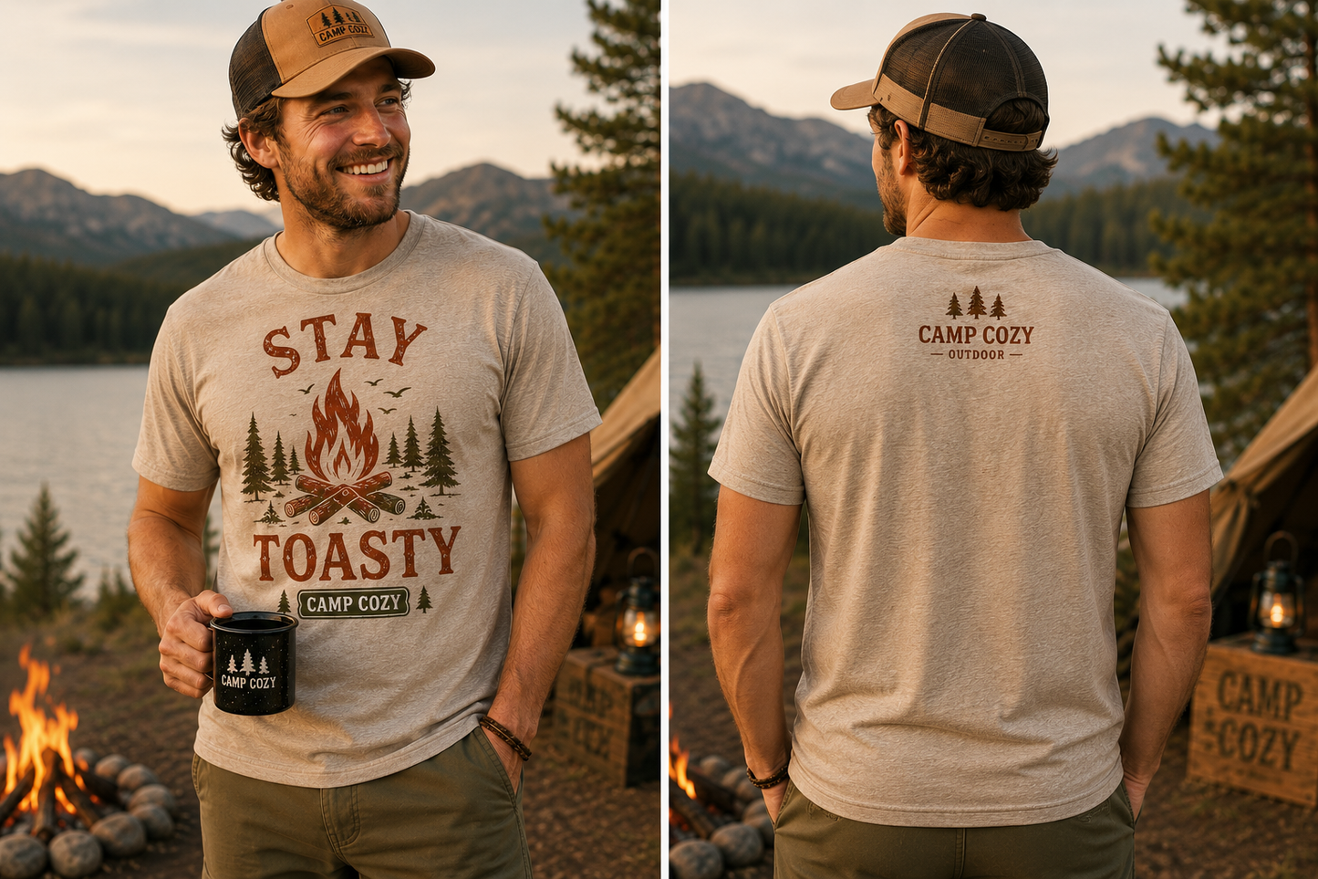 Stay Toasty Campfire Tee Adult