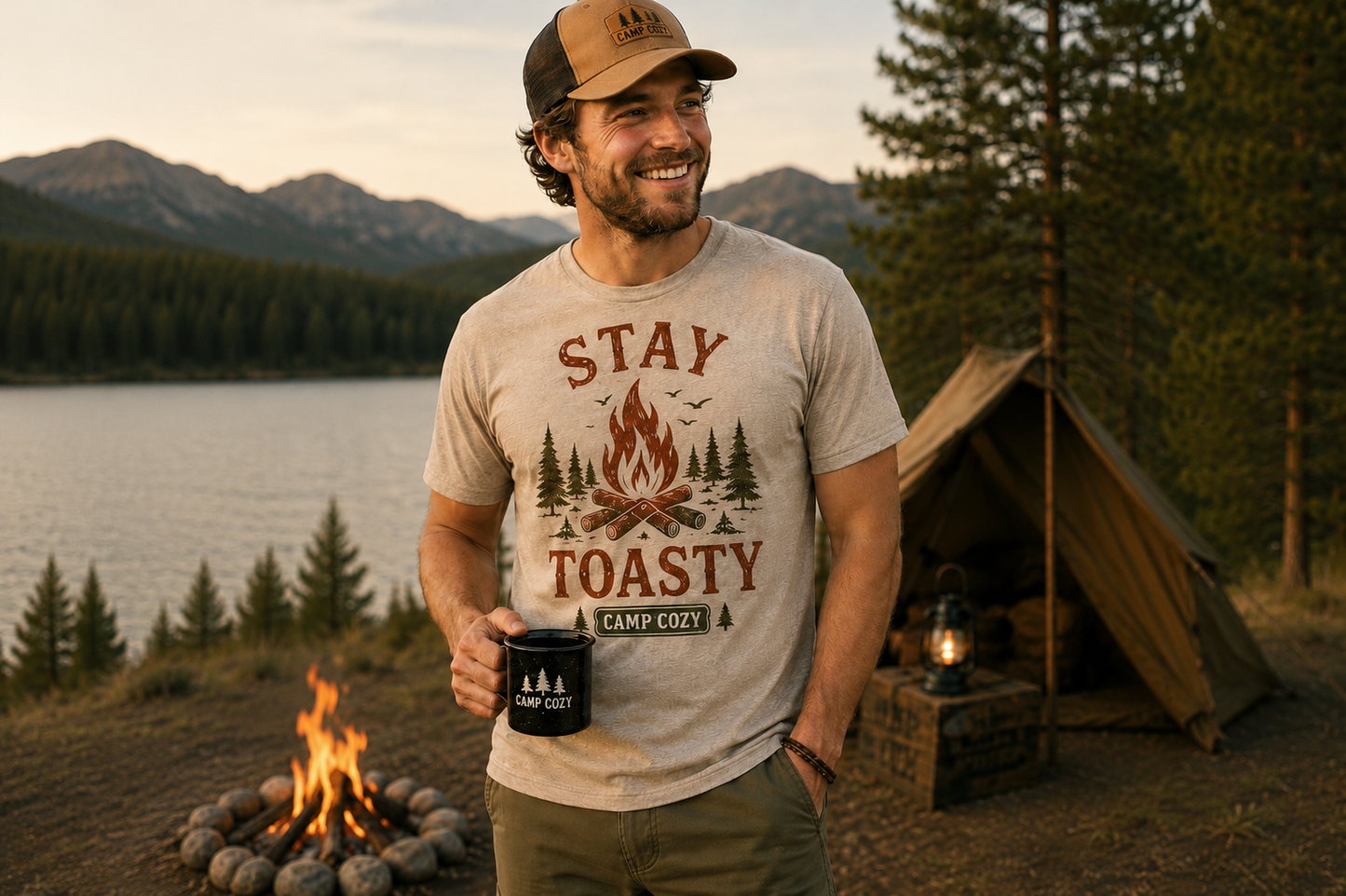 Stay Toasty Campfire Tee Adult